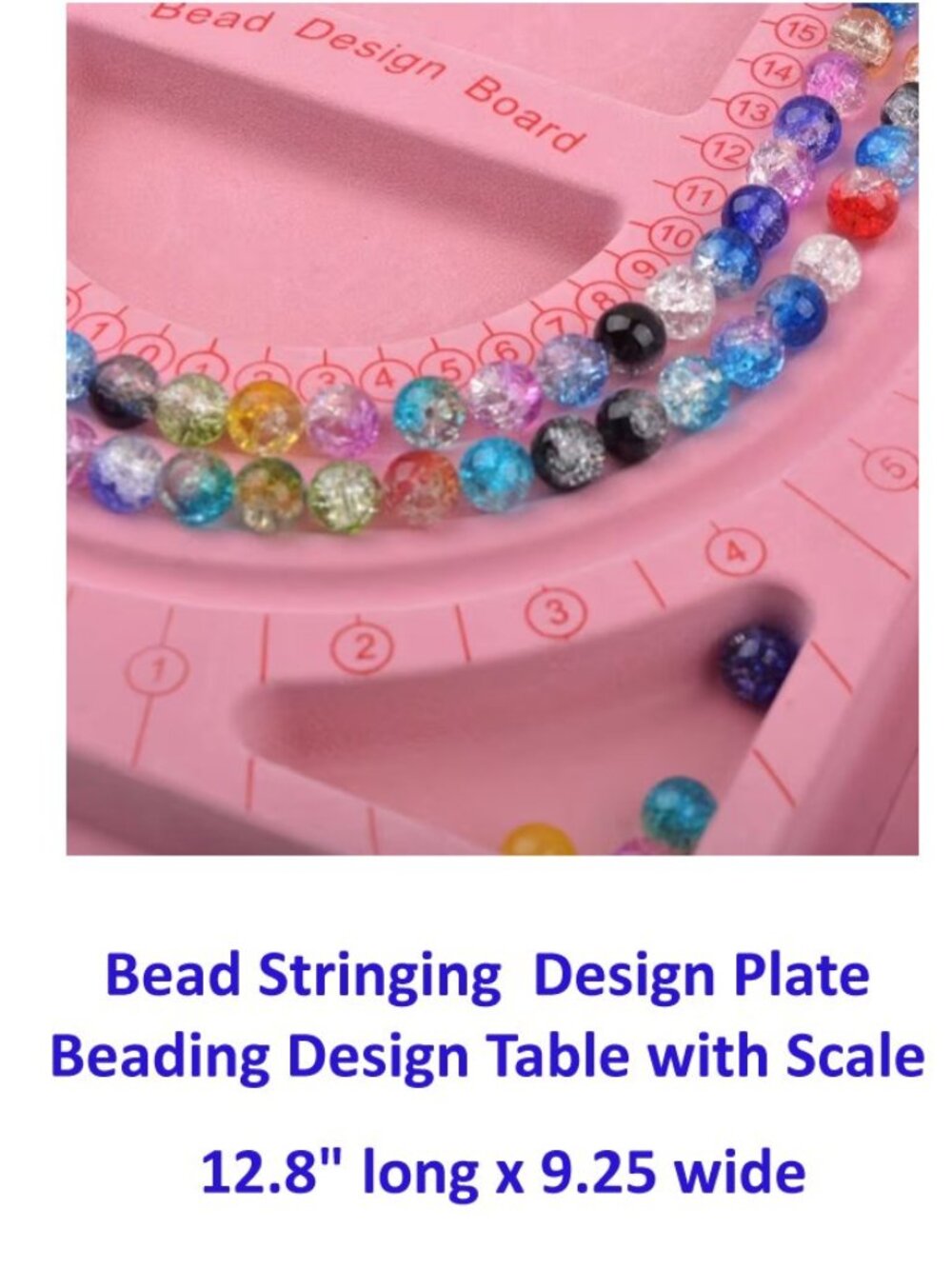 Bead Stringing Board/Tray with Measurement 12.8" long x 9.25 wide
